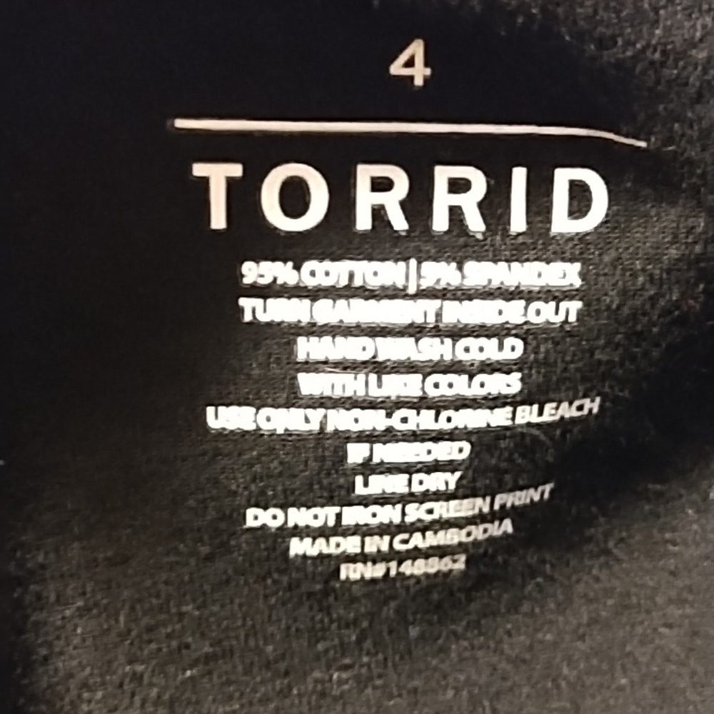Torrid Black Leopard Print Pants - Picture 4 of 4